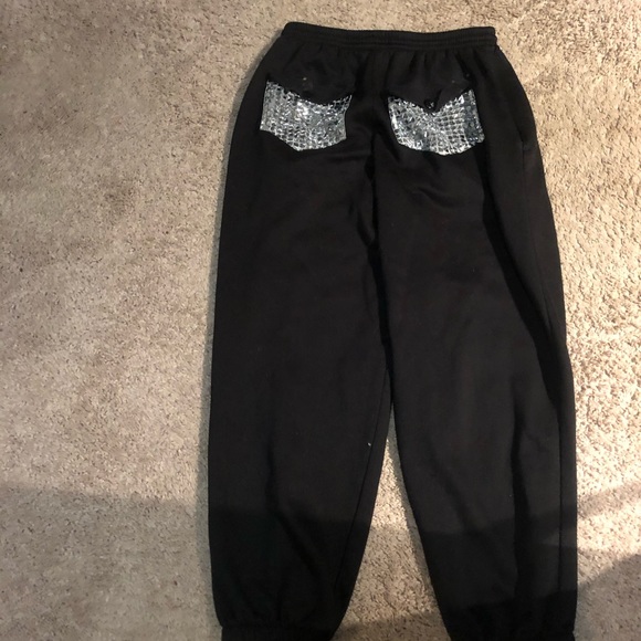 SEQUIN SWEATPANTS SIZE LARGE - Picture 1 of 1